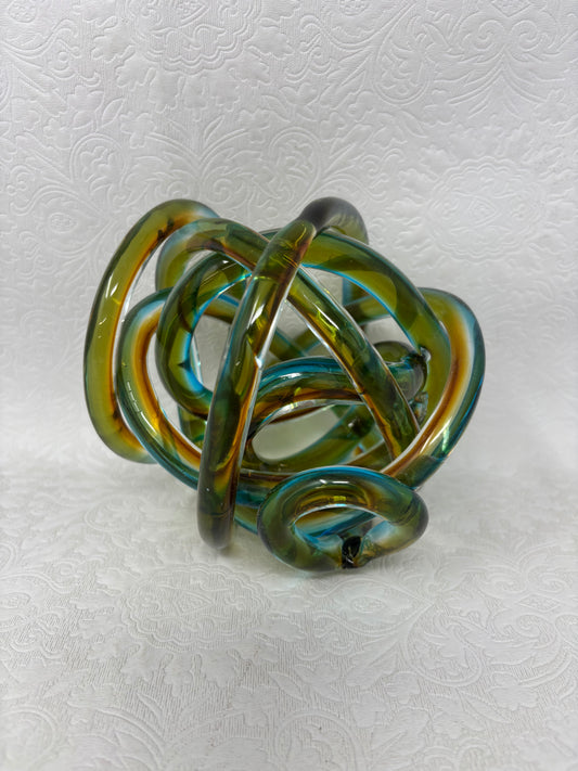 Hand-Blown Glass Infinity Knot