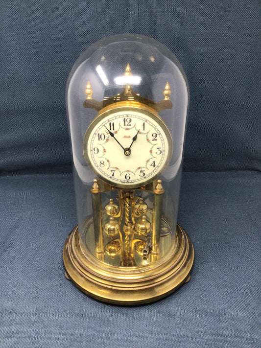 Vintage Kundo Kieninger Obergfell Anniversary Glass Dome Clock