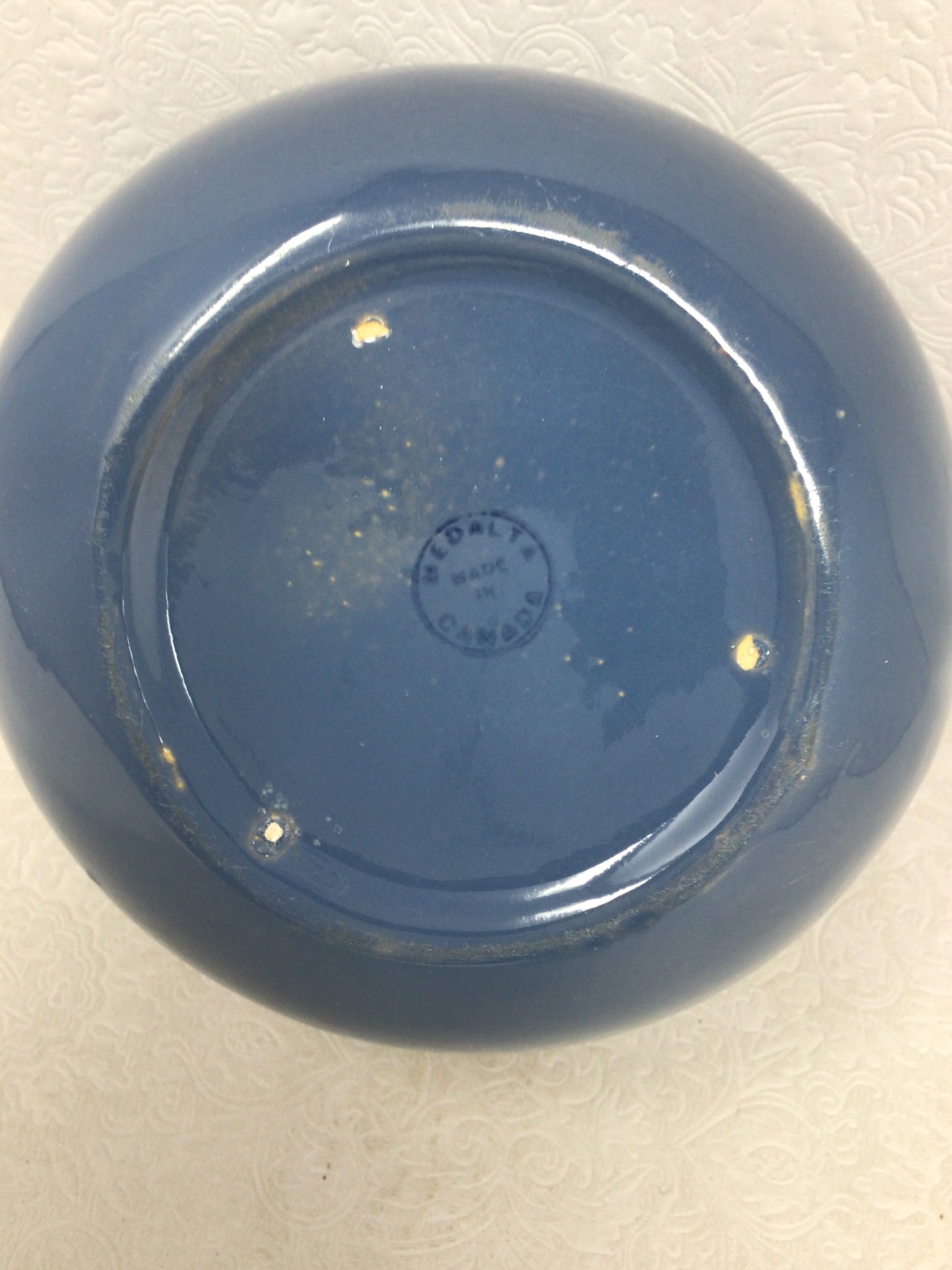 Vintage Medalta Periwinkle Blue Ball Jug