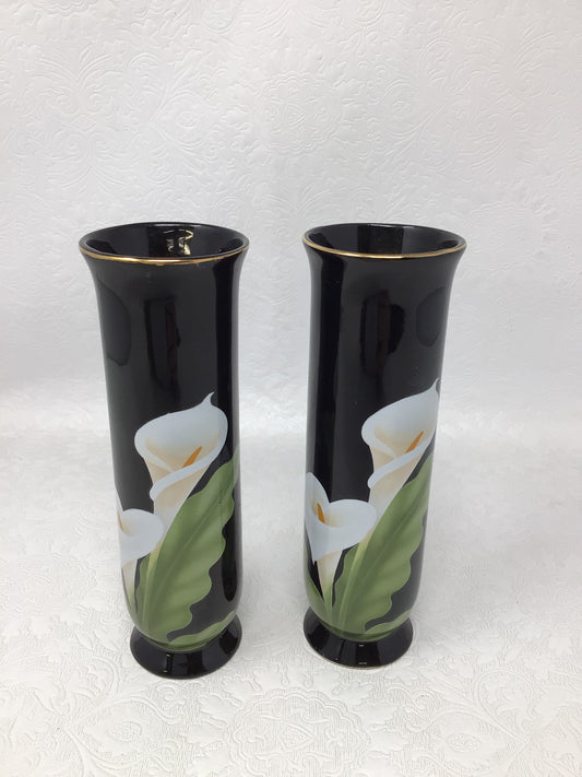 Set of Two Calla Lily Otagiri Japan Bud Vases