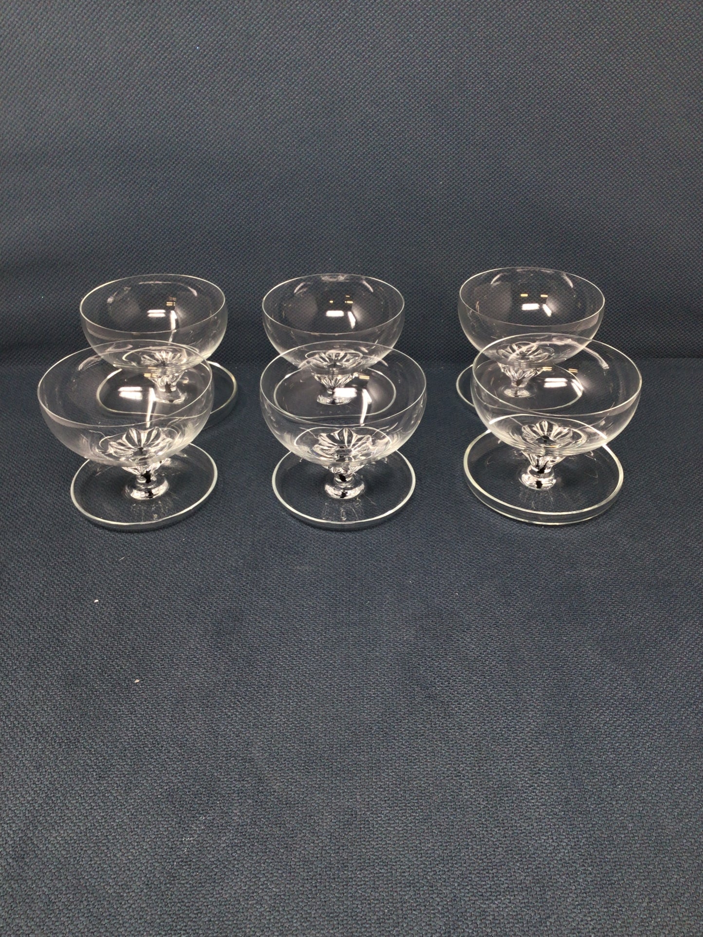 Set of 18 Vintage Belfor "Exquisite" Crystal Black Core Stemware