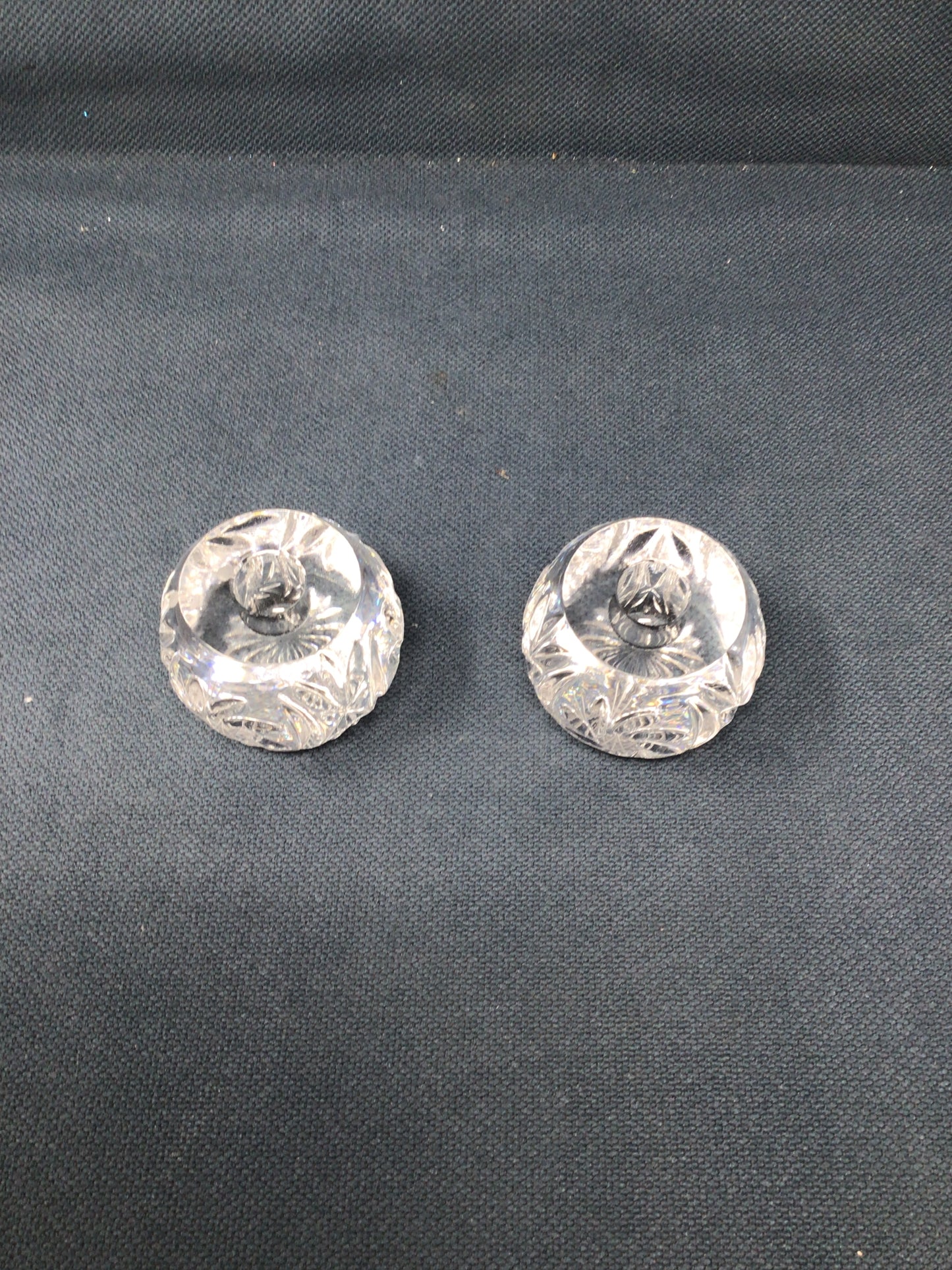 Pair of Crystal Taper Candle Holders