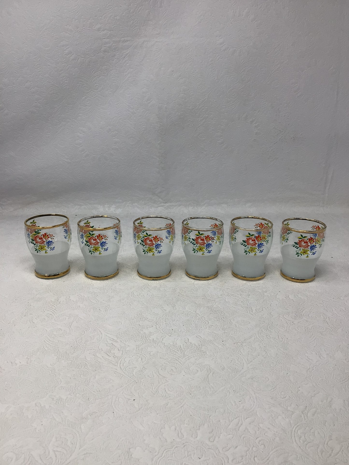 Mini Floral Gold Plated Rim Glasses