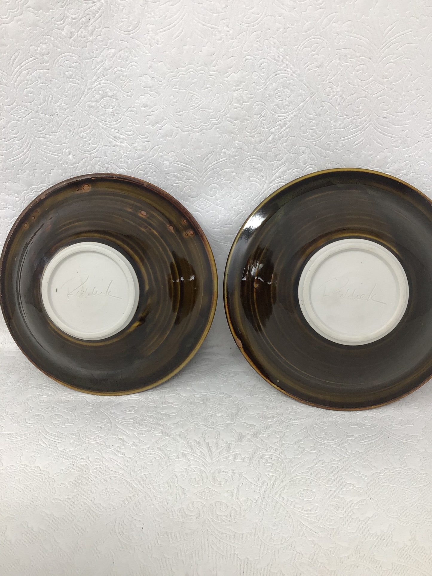 Pair of Wheel-Thrown Stoneware Bowls