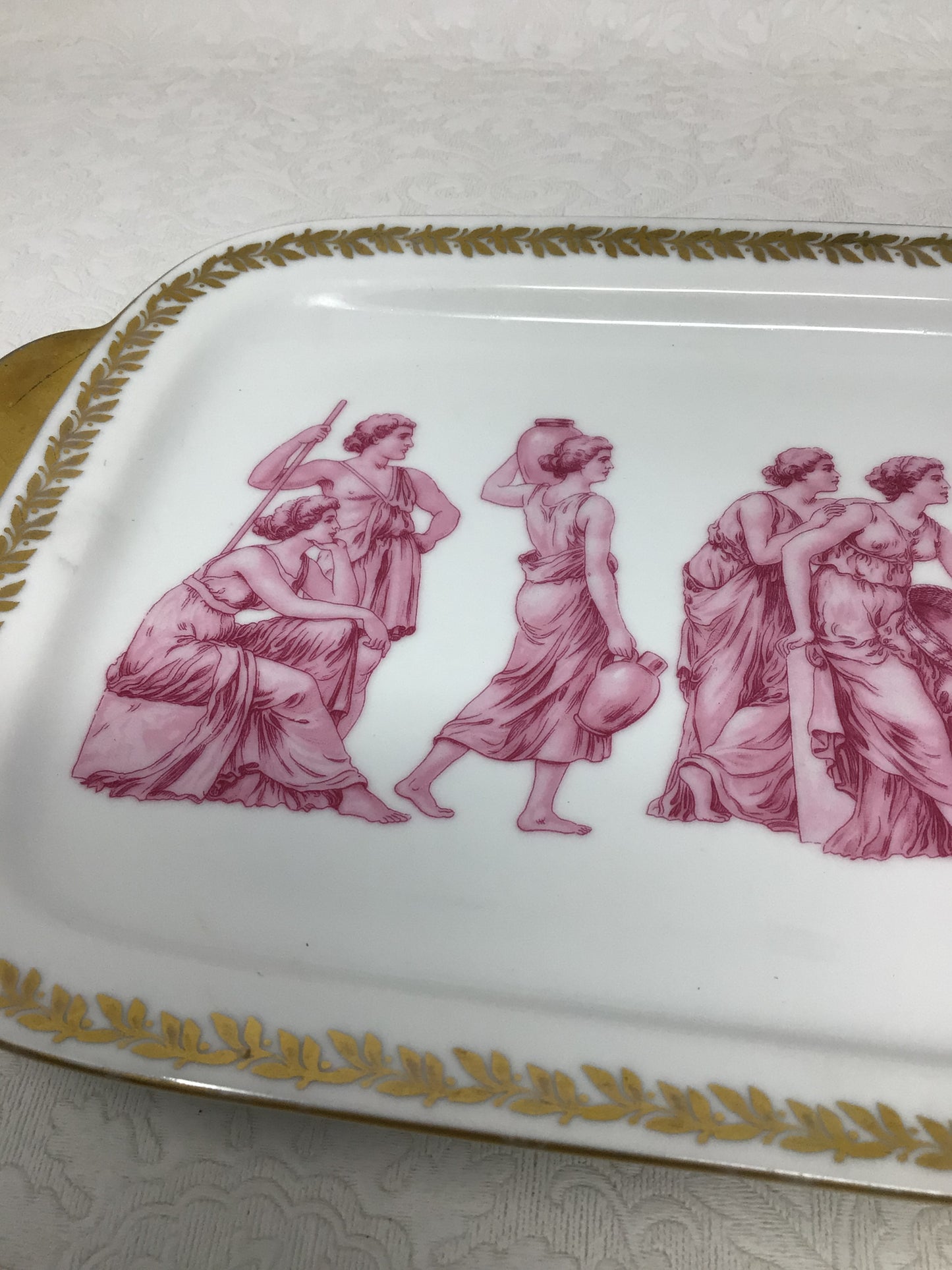 Bavaria Porcelain Pink Greek Platter