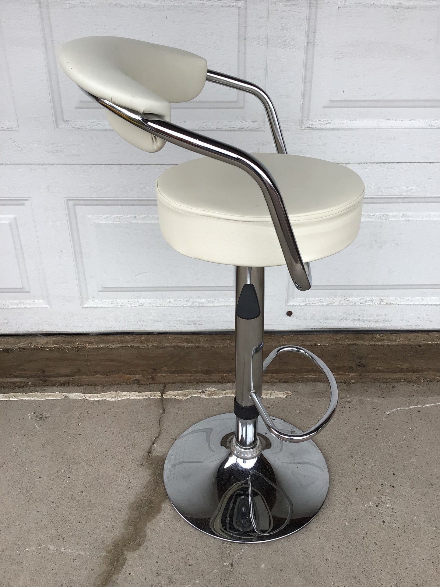 Bar Stool with White Cushion