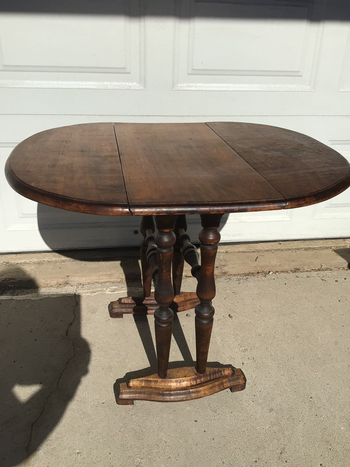 Vintage Wooden Drop Leaf Side Table