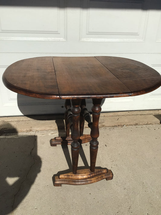 Vintage Wooden Drop Leaf Side Table