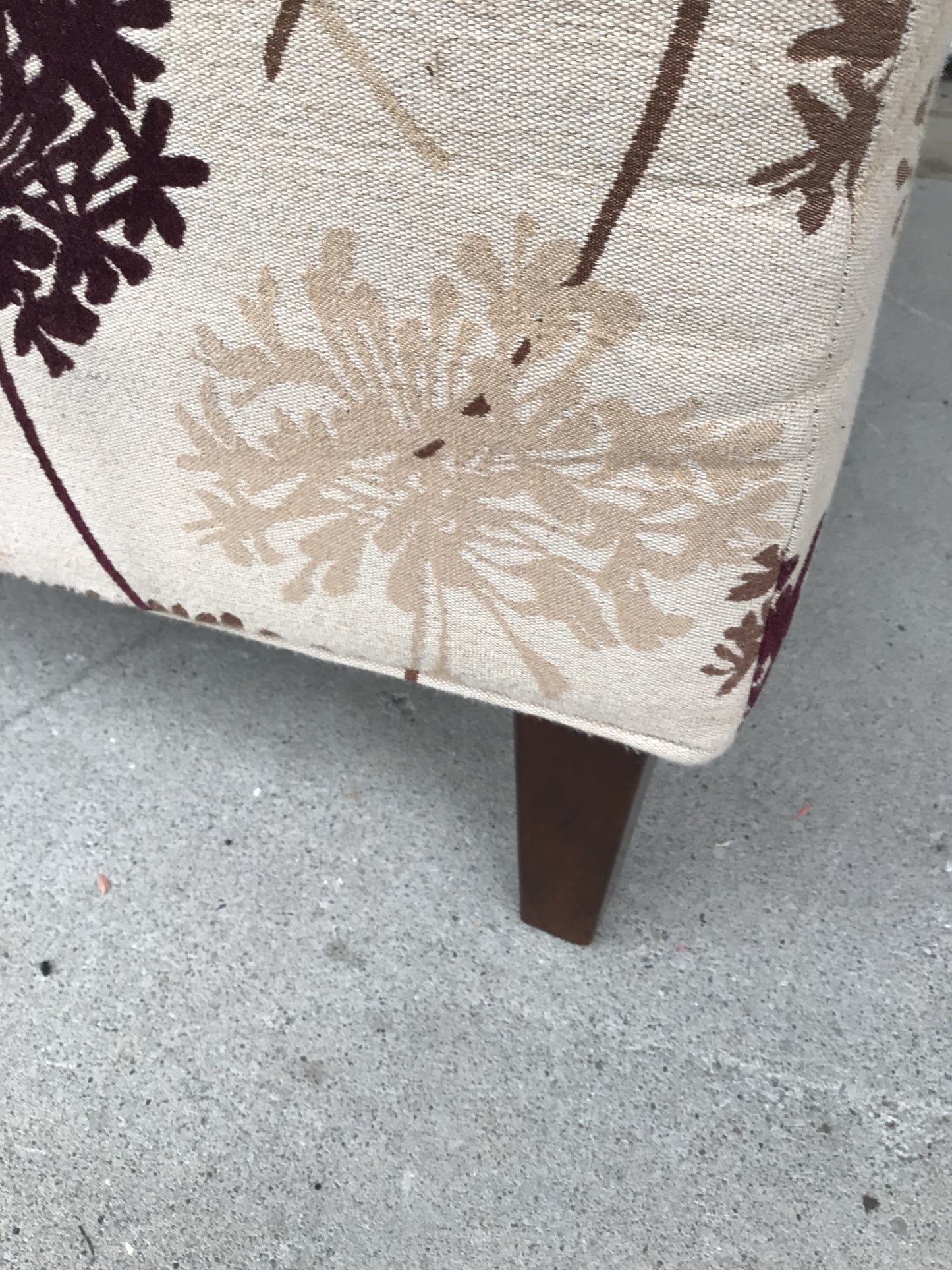 Brown and Beige Slipper Chair