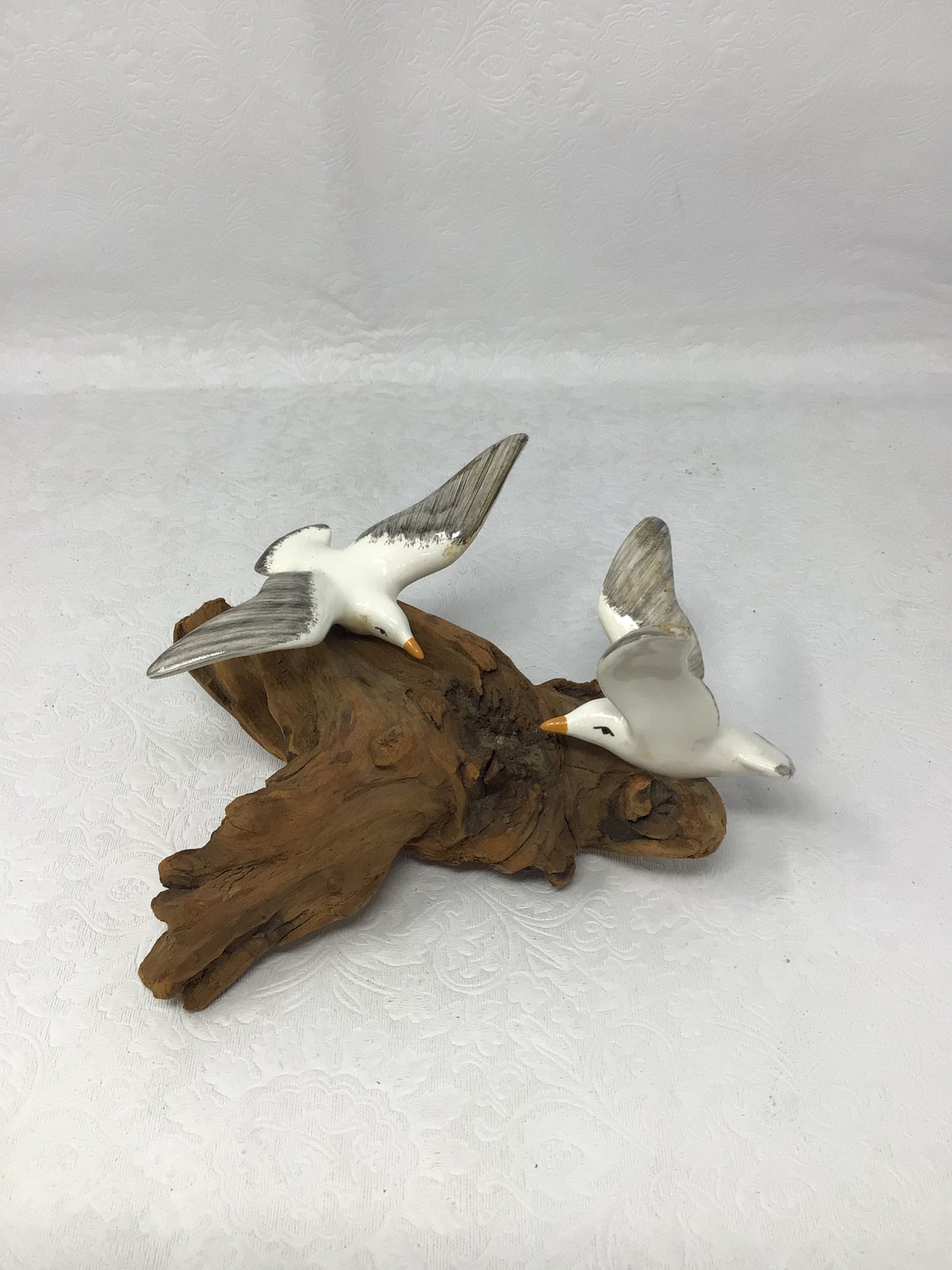 Vintage Driftwood Seagull Sculpture