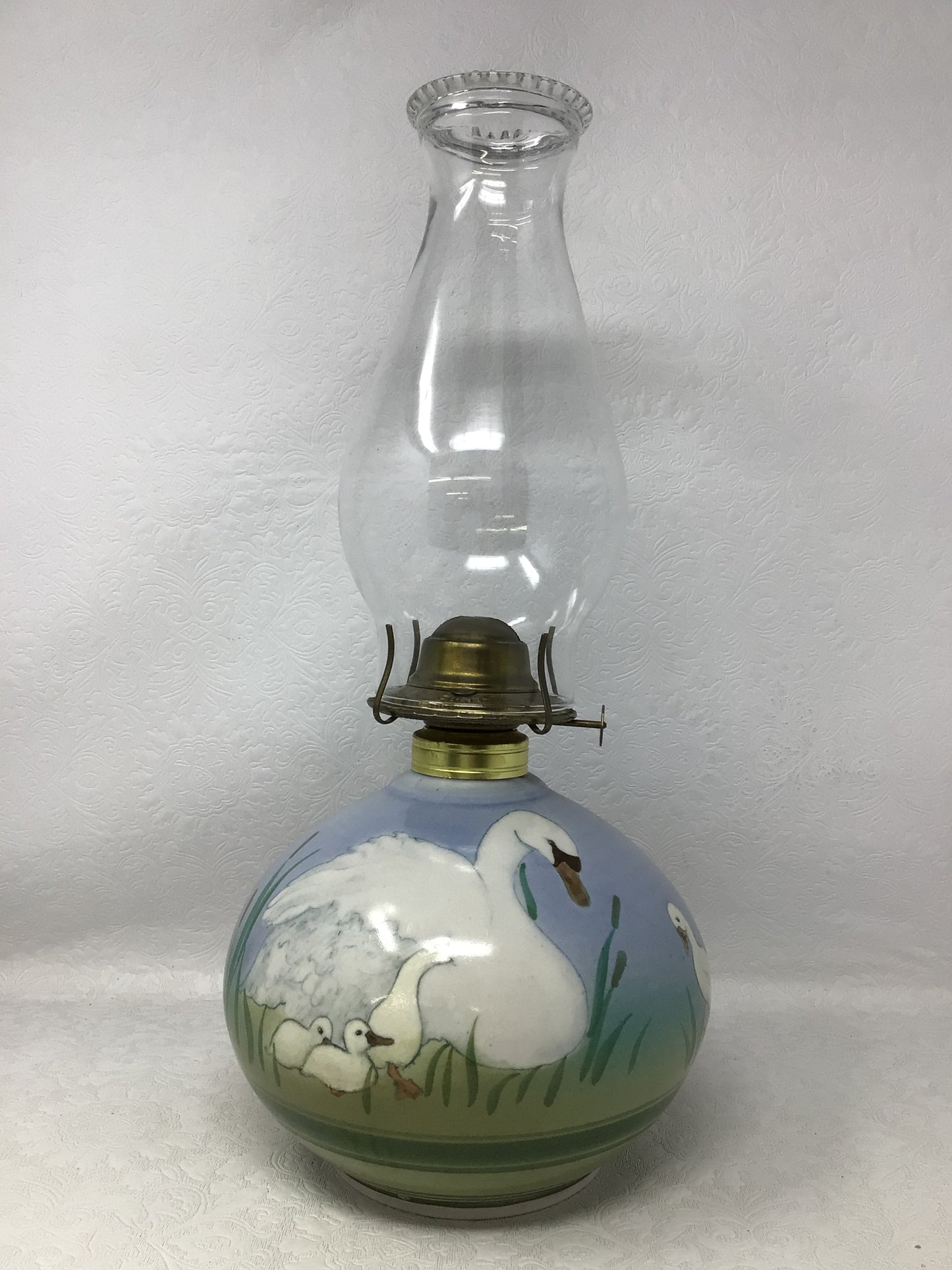 Vintage Ugly Duckling Pottery Oil Lamp