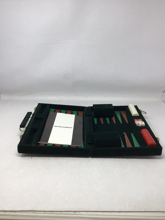 Black Velour-Lined Backgammon Case