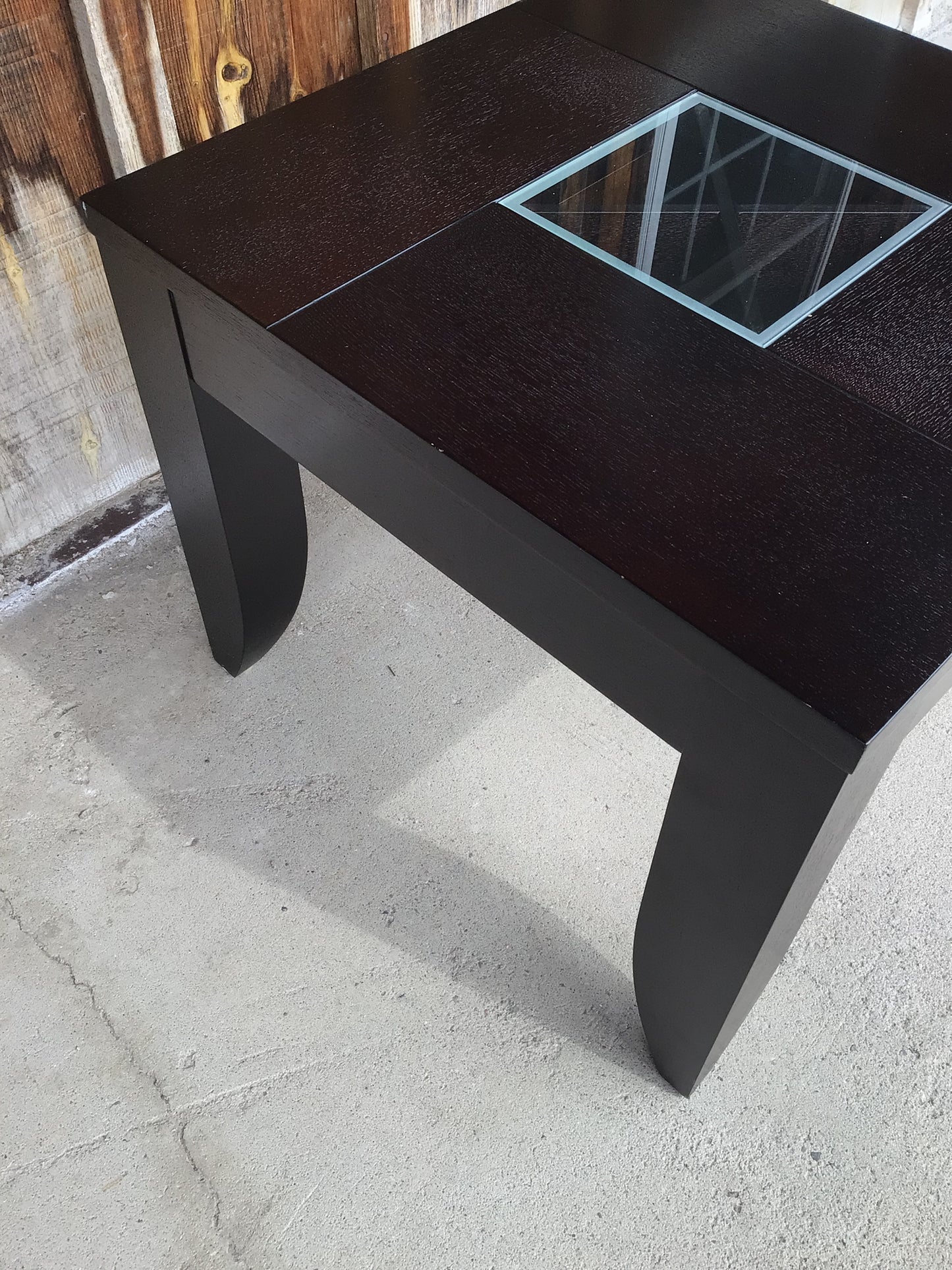 End Table with Glass Insert