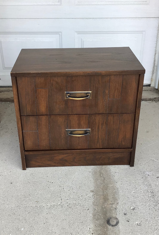 Modern Dark Wood Coloured Night Table