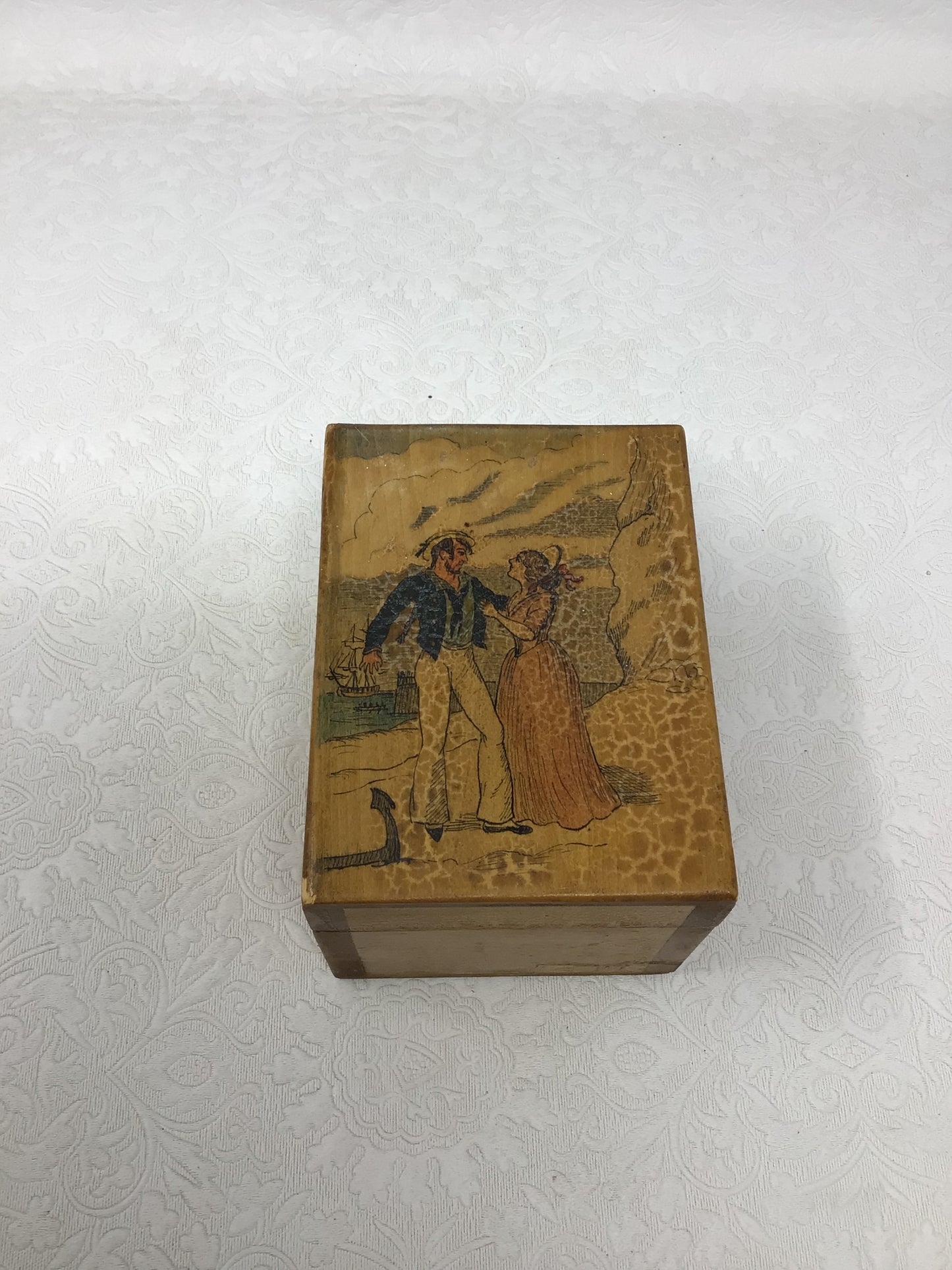 Antique Wooden Keepsake Box
