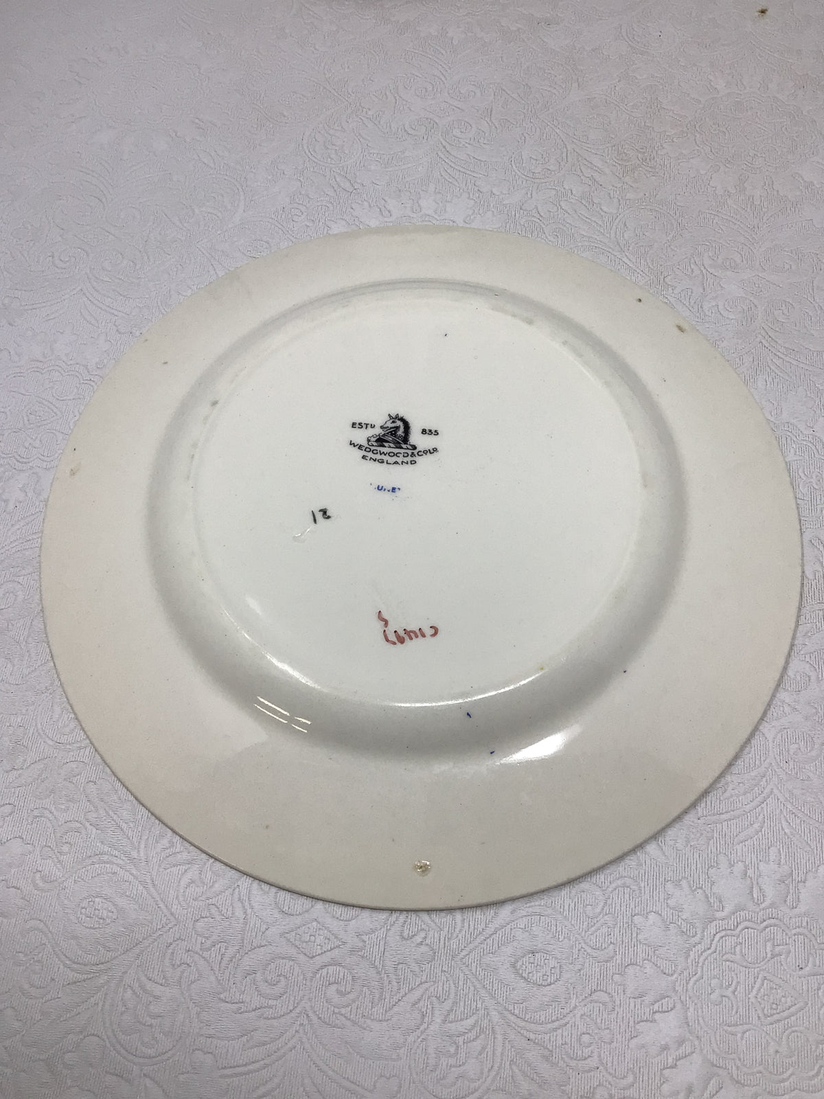 Vintage White Porcelain Dinner Plate Set