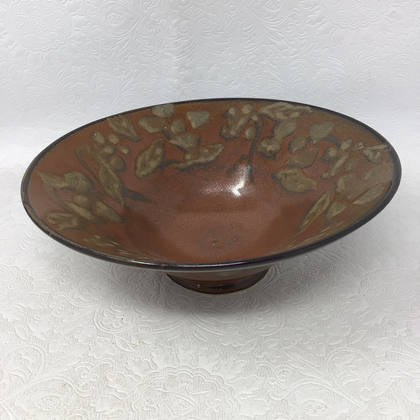 Terracotta Coloured Pottery Bowl