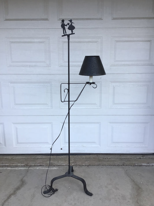 Farmer Couple Silhouette Floor Lamp