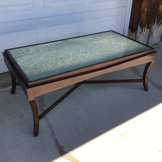 Shattered Look Glass Topped Coffee Table