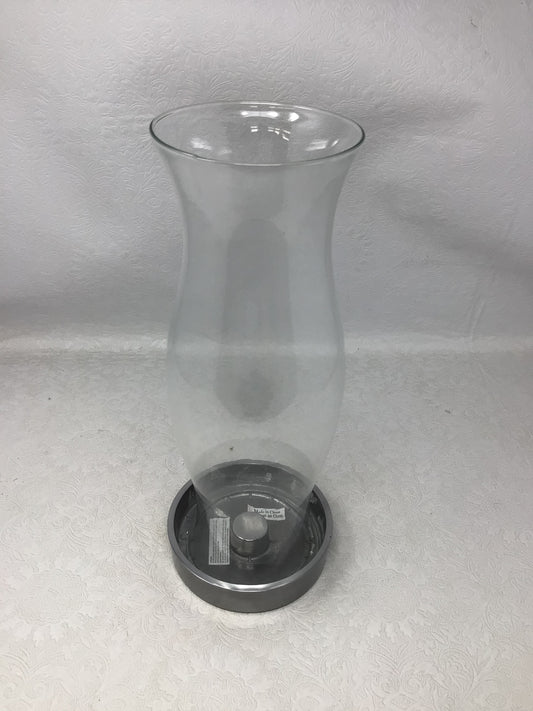 Glass Lamp Candle Holder With Aluminum Base