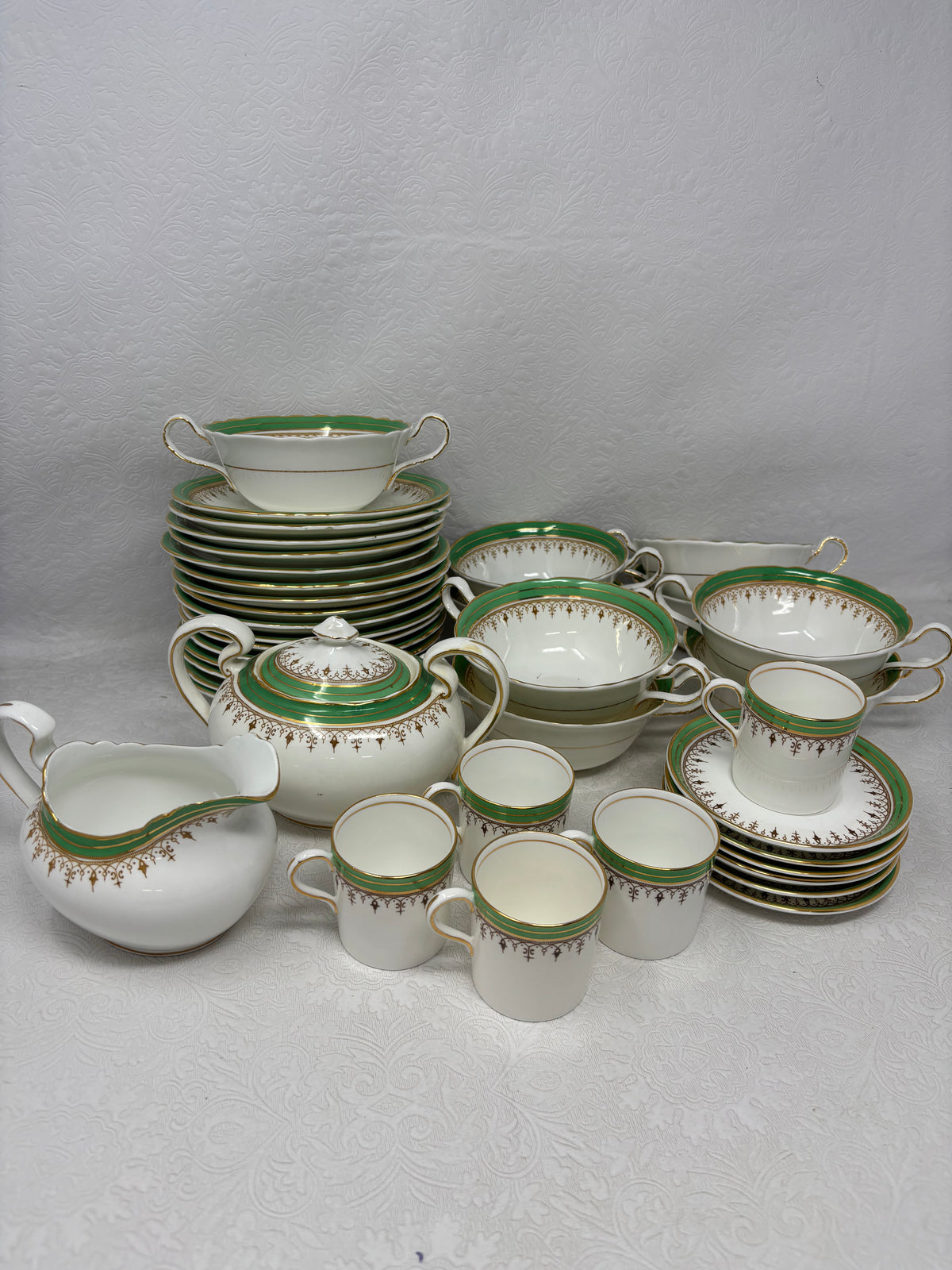 Vintage John Aynsley & Sons Bone China Tea Set of 36