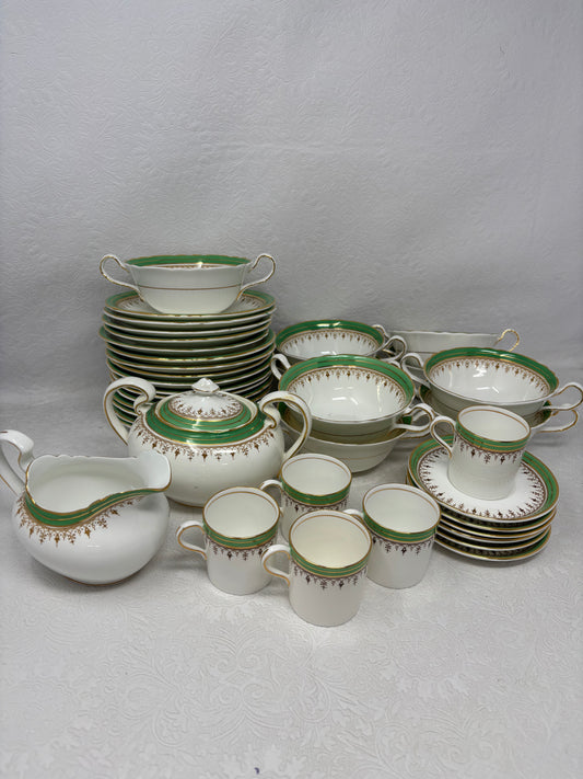 Vintage John Aynsley & Sons Bone China Tea Set of 36