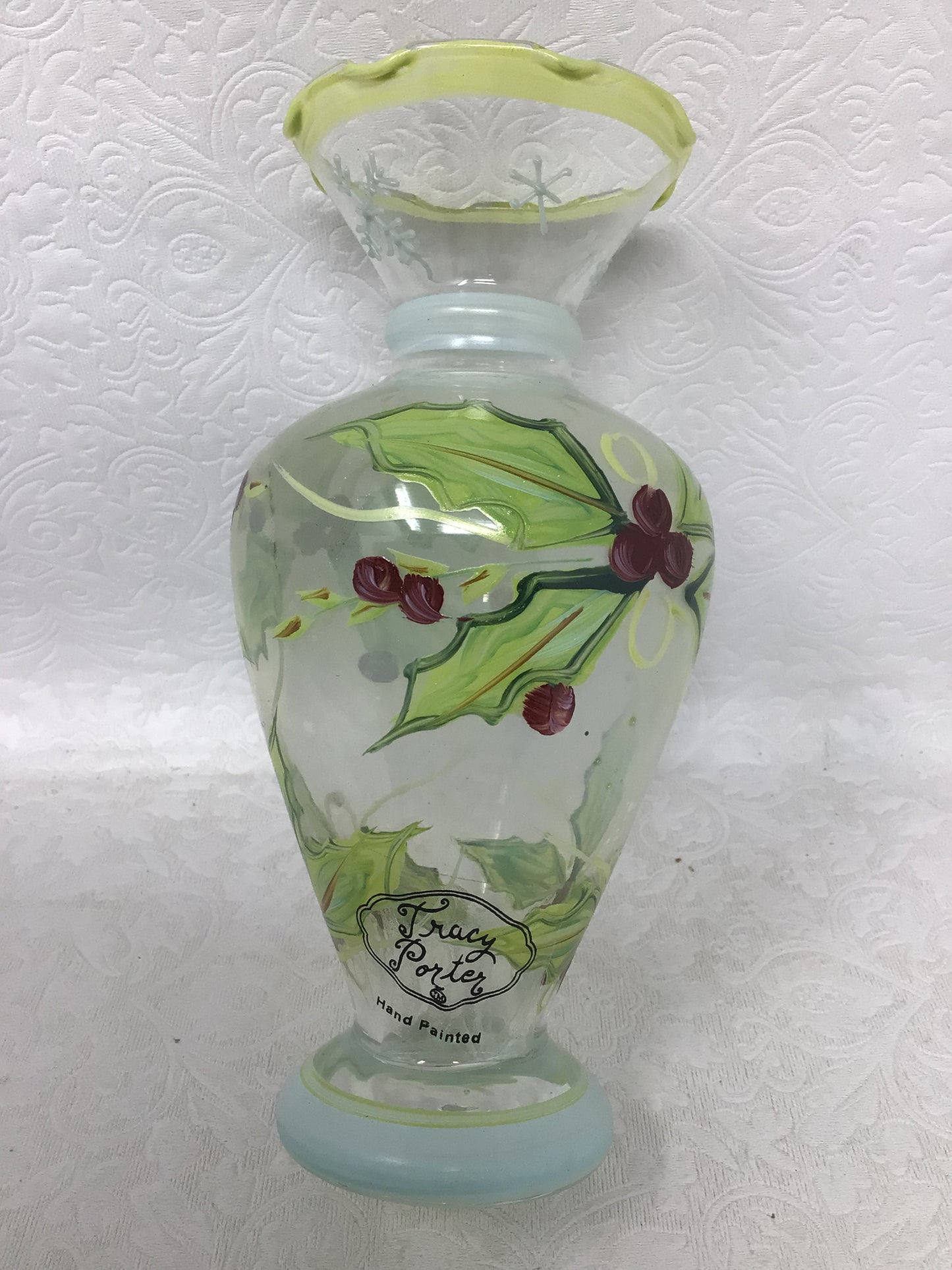 Hand Painted Holiday Vase by Tracy Porter
