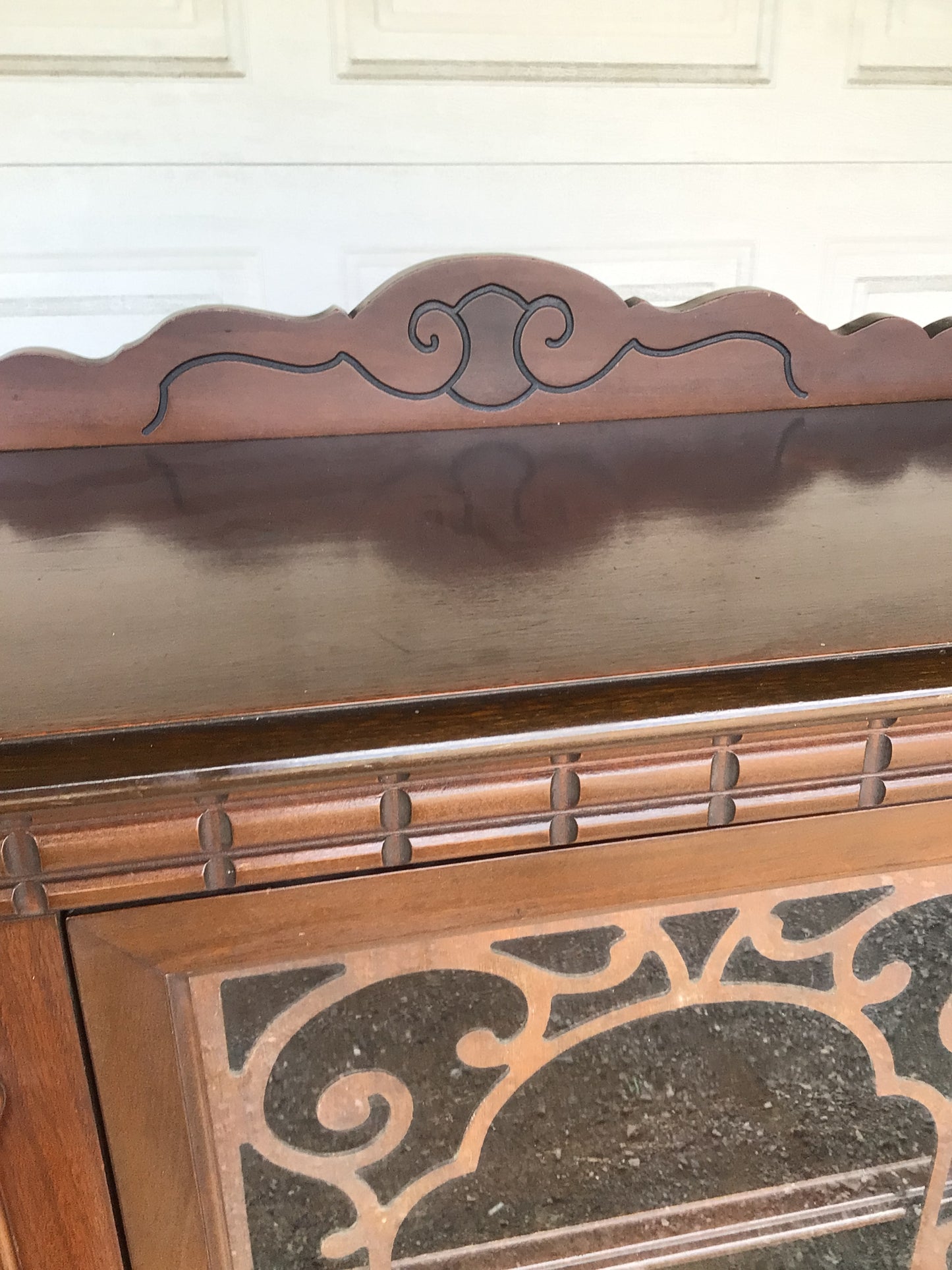 Antique Jacobean Revival China Cabinet