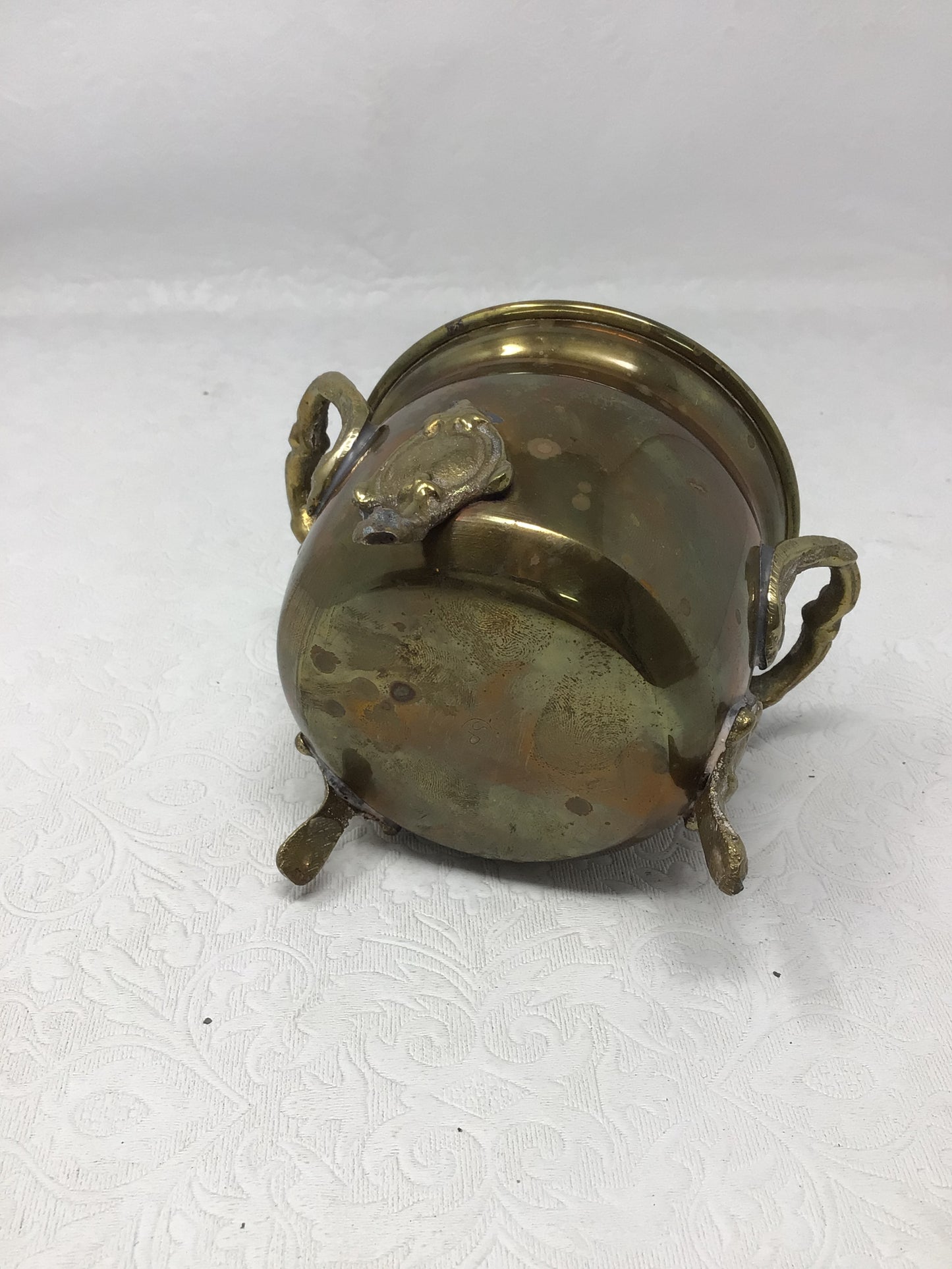 Vintage Brass Planter Pot