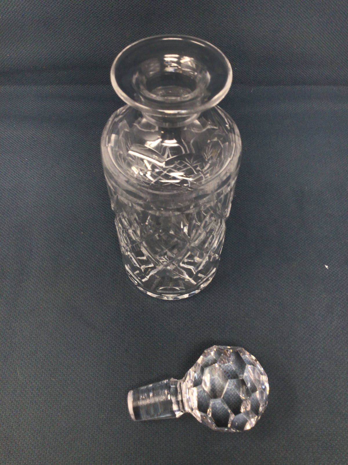 Cut Crystal Decanter with Hexagon Orb Lid