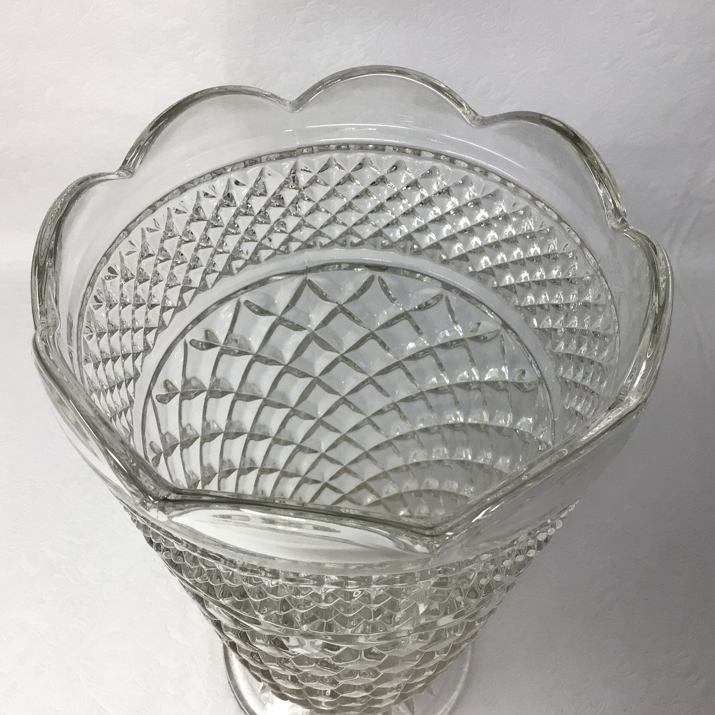 Vintage Anchor Hocking Wexford Pattern Glass Vase