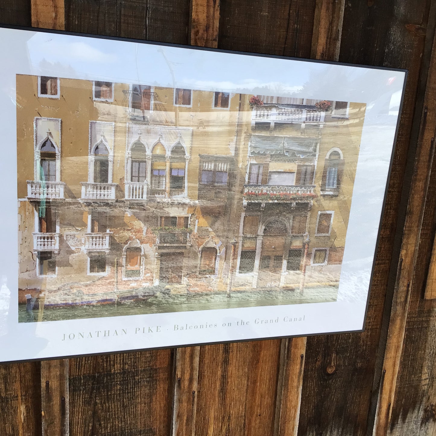 Print Of “Balconies The Grand Canal” By Jonathan Pike In Frame