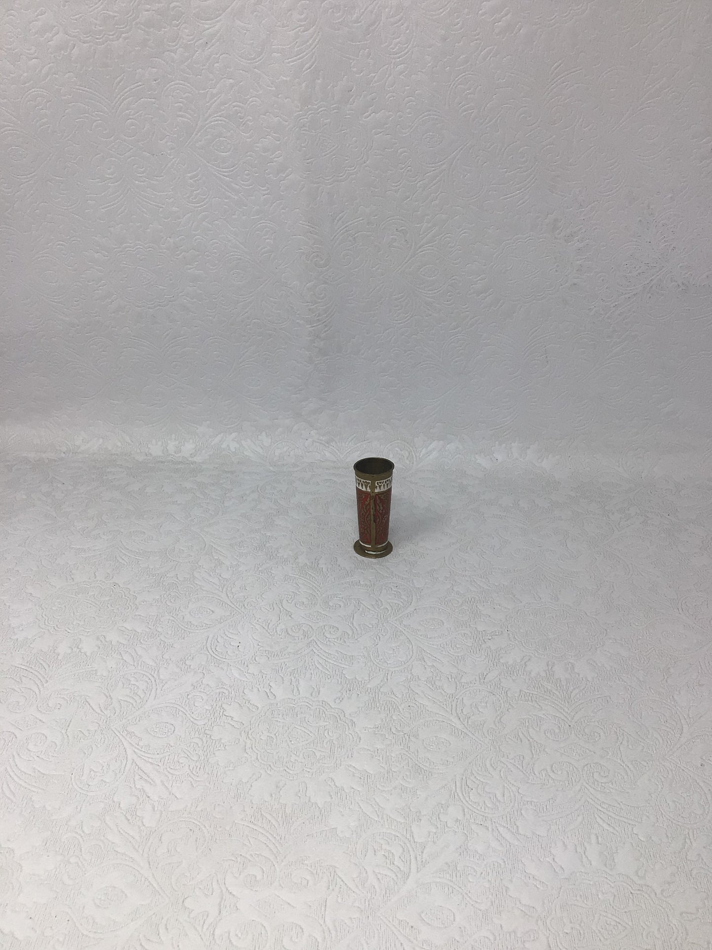Brass and Enamel Toothpick Holder