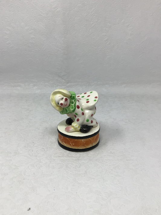 Vintage Ceramic Clown Salt & Pepper Shakers