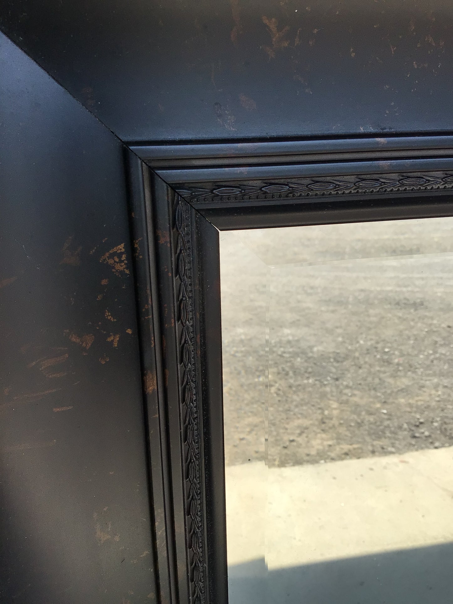 Black Bevelled Mirror