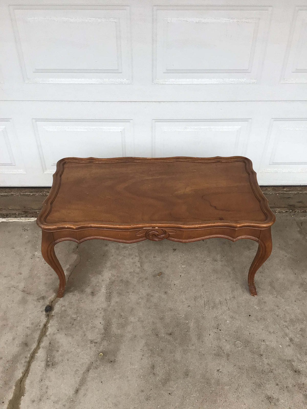 Vintage French Provincial Carved Wood Coffee Table