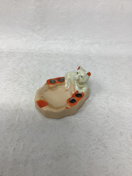Vintage Ceramic Cat Ashtray