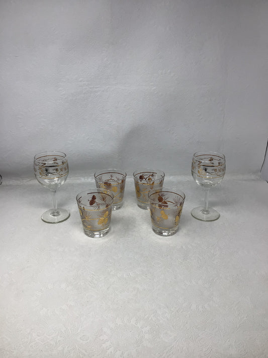 Vintage 1950s Libbey Glass Set