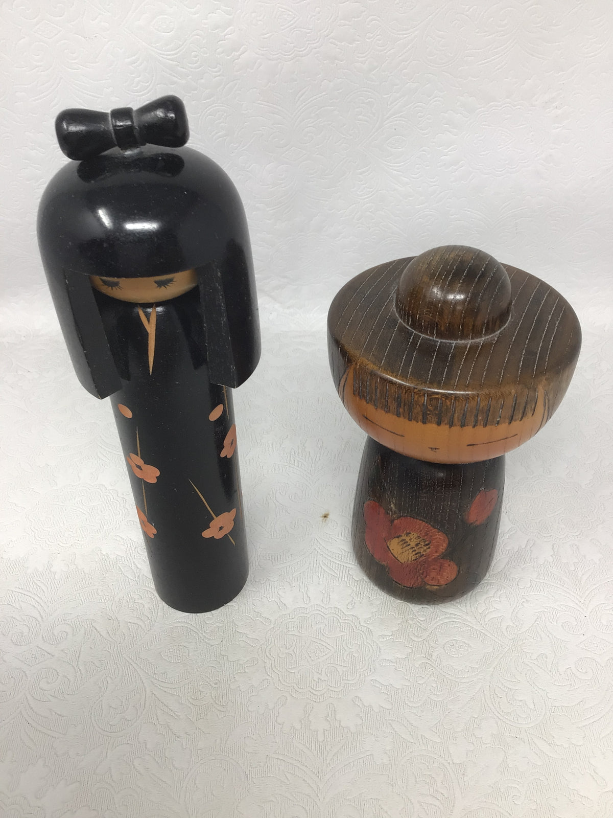 Set Of 2 Vintage Kokeshi Dolls