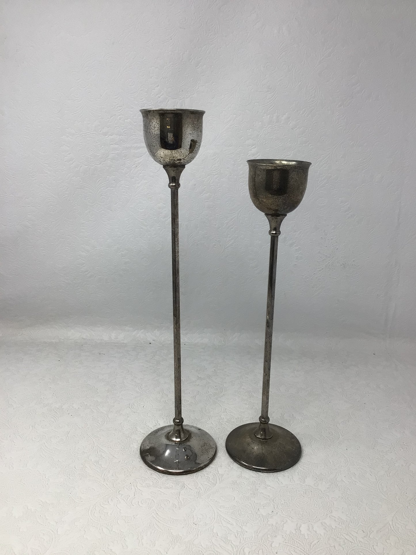 William Adams Silver Plated Candle Holders