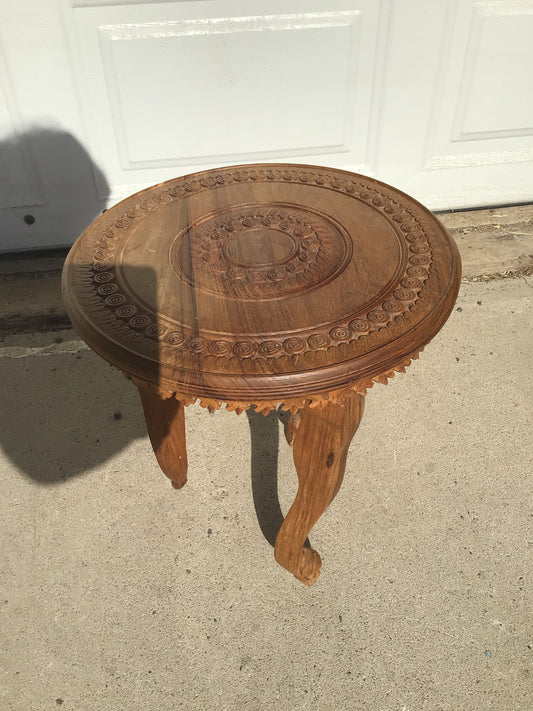 Vintage Hand carved Accent Table