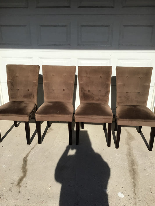 Brown Suede Feel Chair
