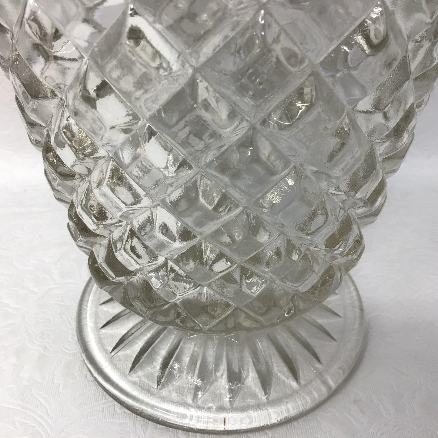 Vintage Anchor Hocking Wexford Pattern Glass Vase