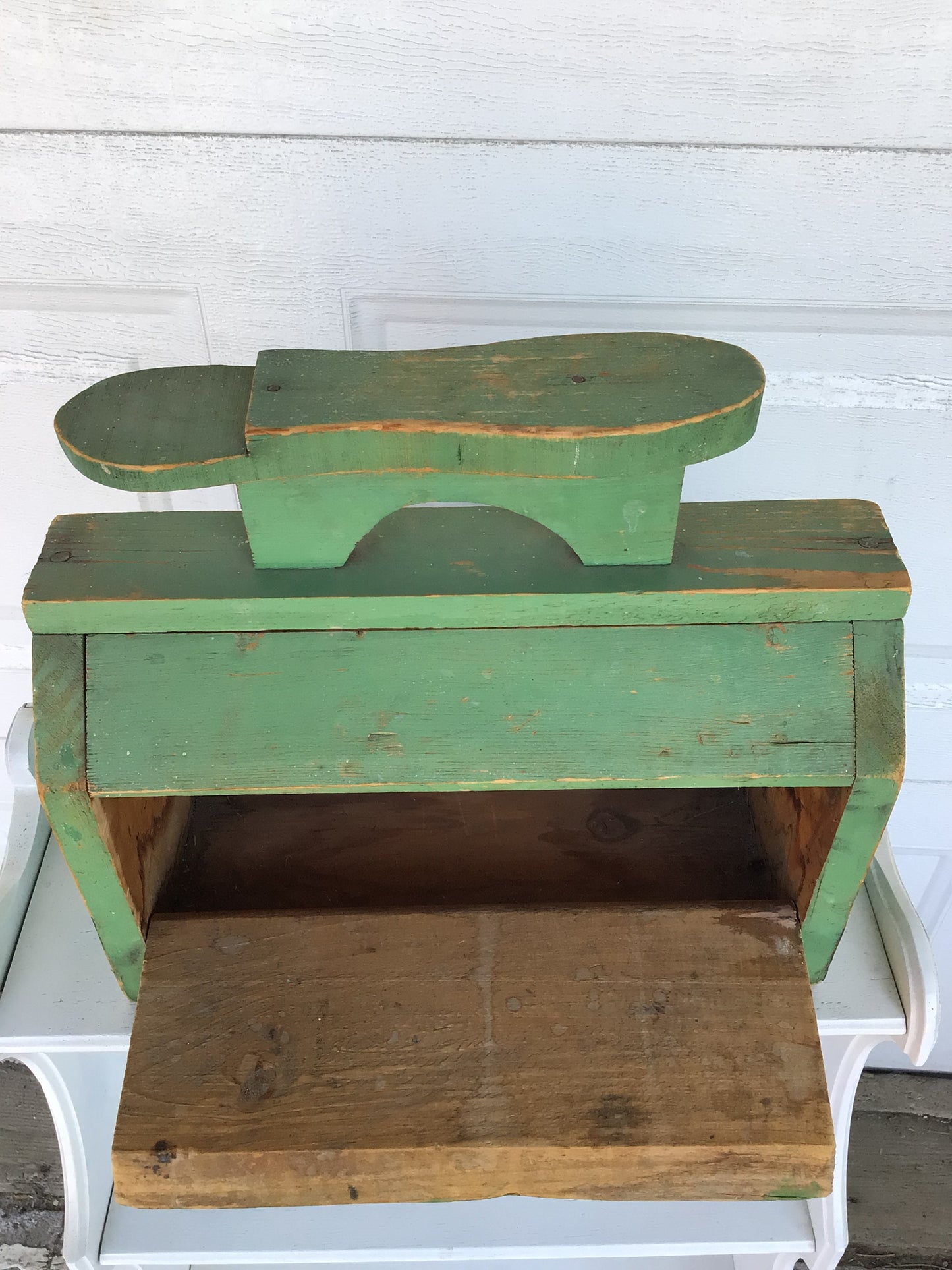 Vintage Shoe Shine Wooden Box