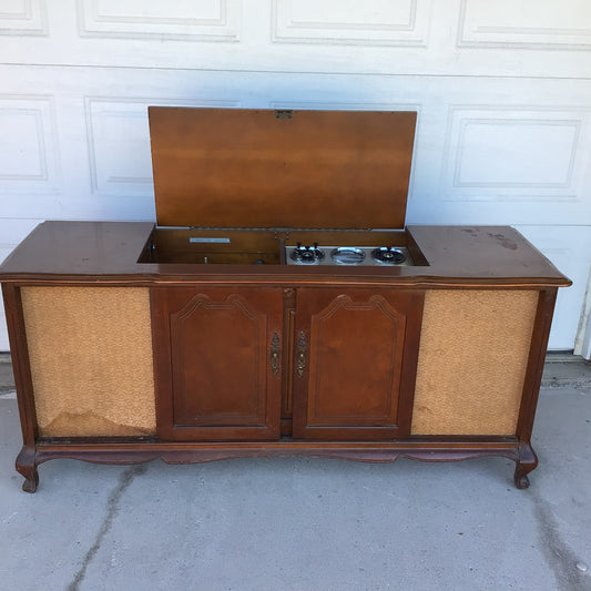 Vintage Wood Stereo Console