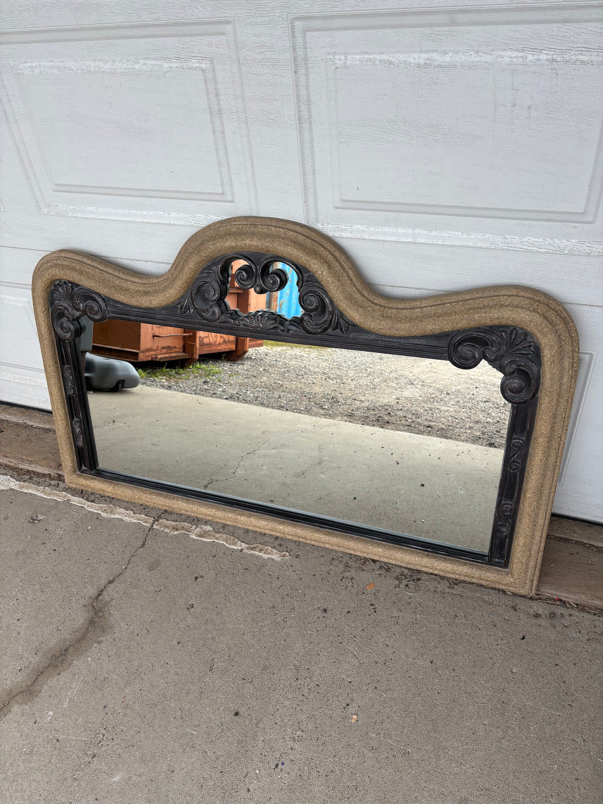 Large Ornate Arched Wall Mirror