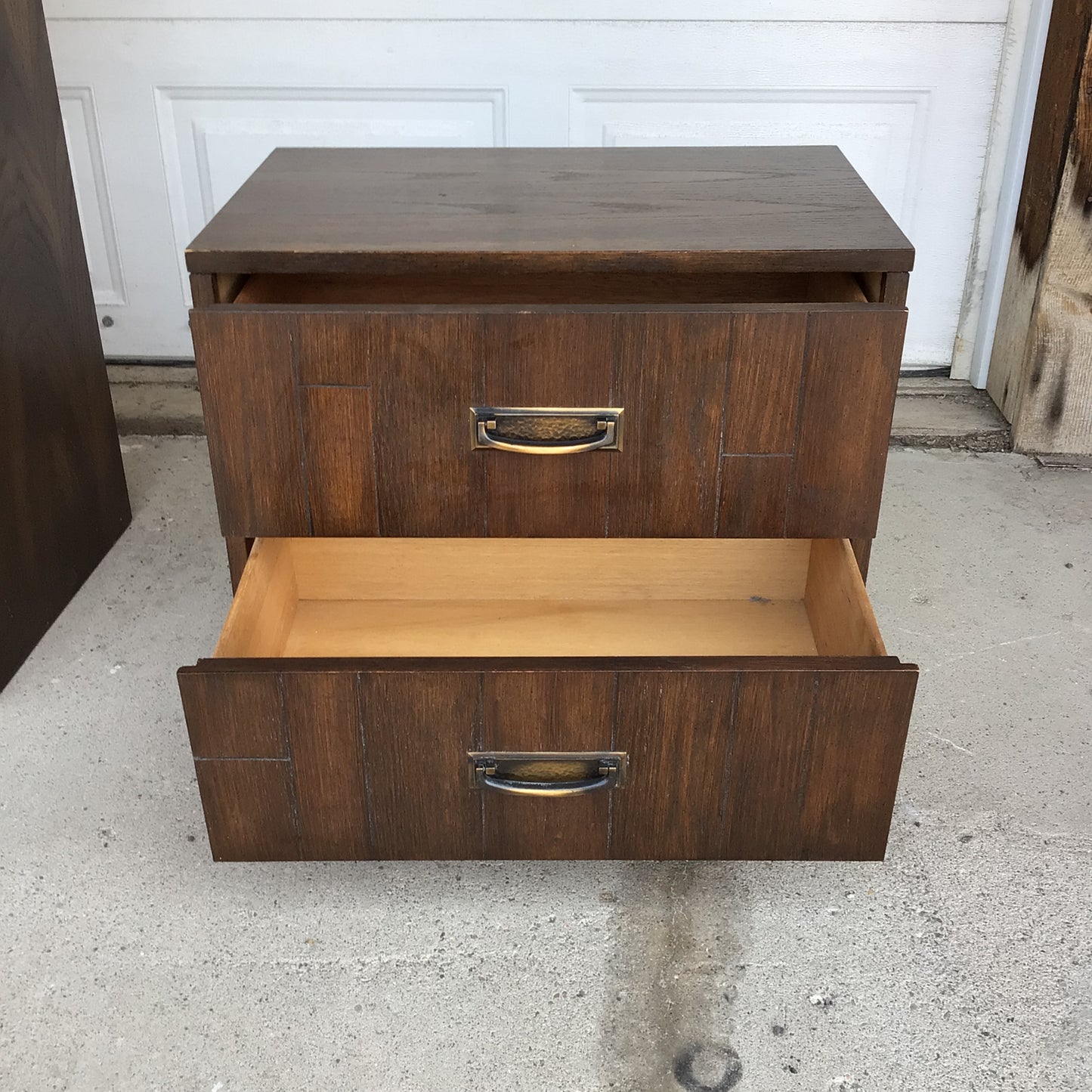 Modern Dark Wood Coloured Night Table