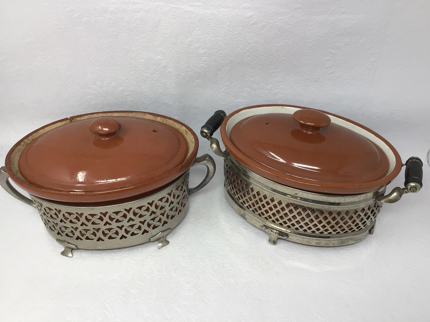 Set of Mid Century Guernsey Ceramic Crock’s in Holder’s