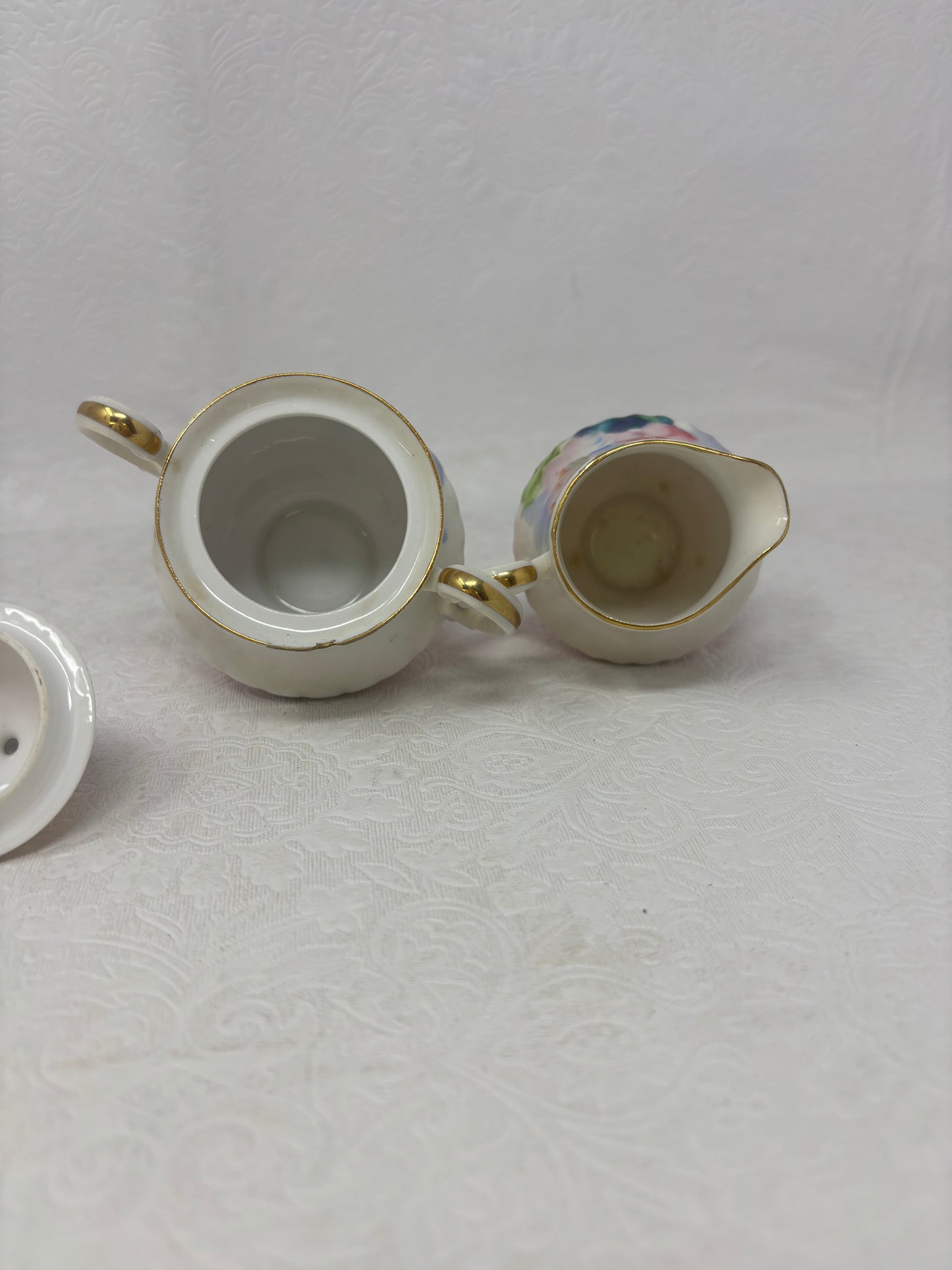 Hand Painted Takiro Japan Miniature Cream & Sugar Set