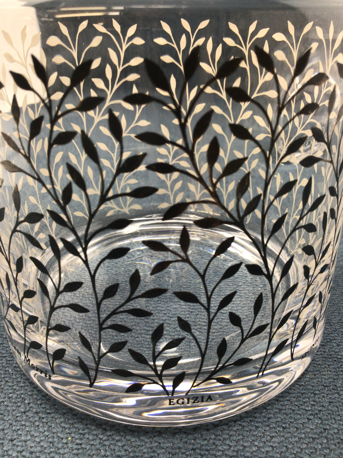 Glass and Pewter Vine Bedside Drink Set